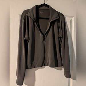 Athleta Brown Seaside Quarter-Zip Pullover